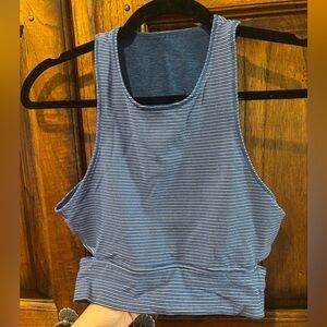 Outdoor Voices Blue Striped Tank Top